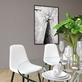 Velets Set of 4 Sera Upholstered Side Chair - Faux Leather - White - Black Leg